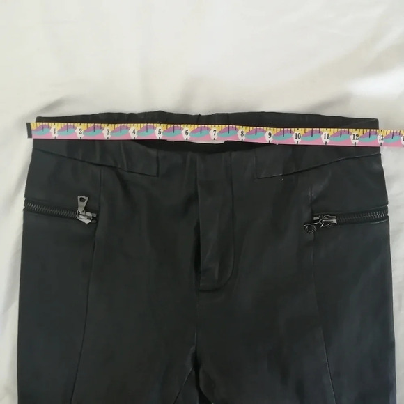 J Brand 100% Lamb Leather Skinny Pants with Zipper Ankles Moto Mobwife 2 - Picture 12 of 14